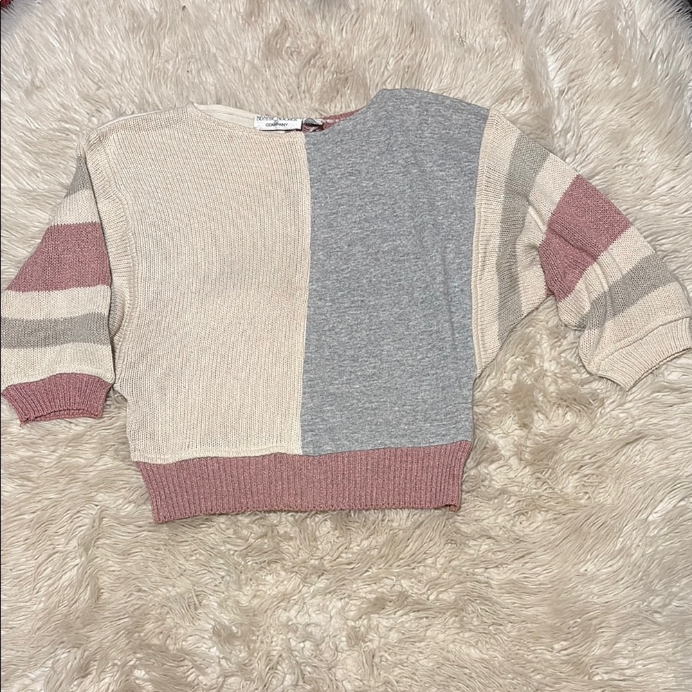 Vintage knit & 43% silk top
